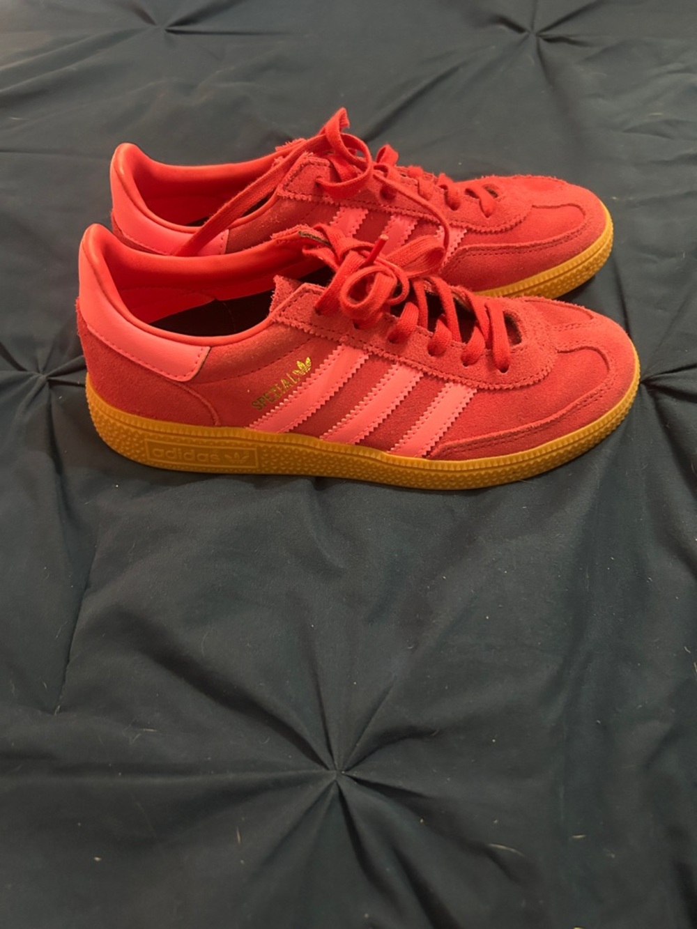 adidas Red and Pink Samba Suede Sneakers with Gum Sole